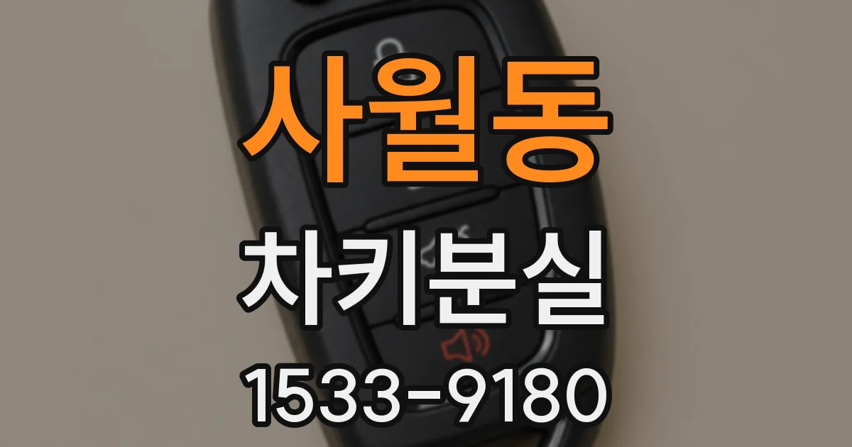 사월동 차키분실