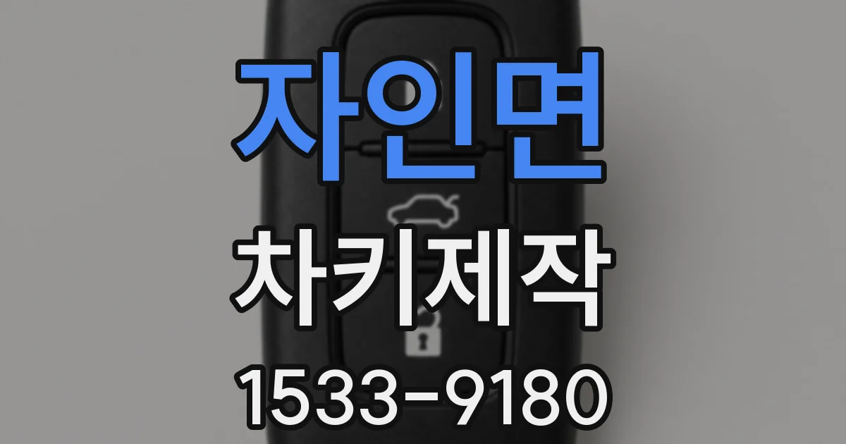 자인면 차키제작