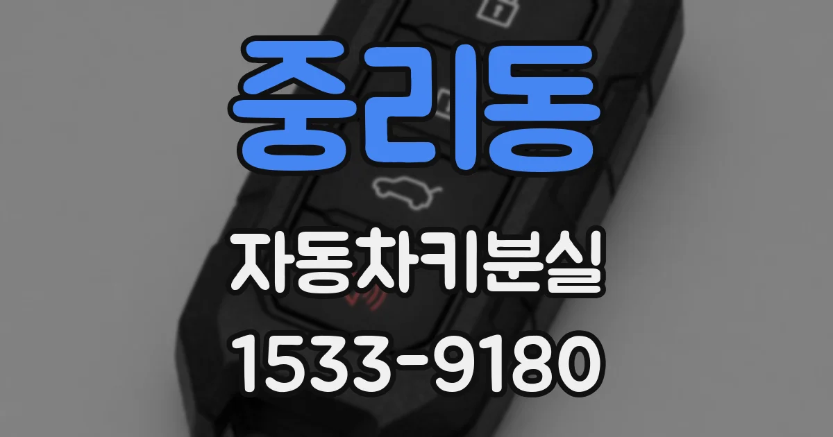 중리동 자동차키분실