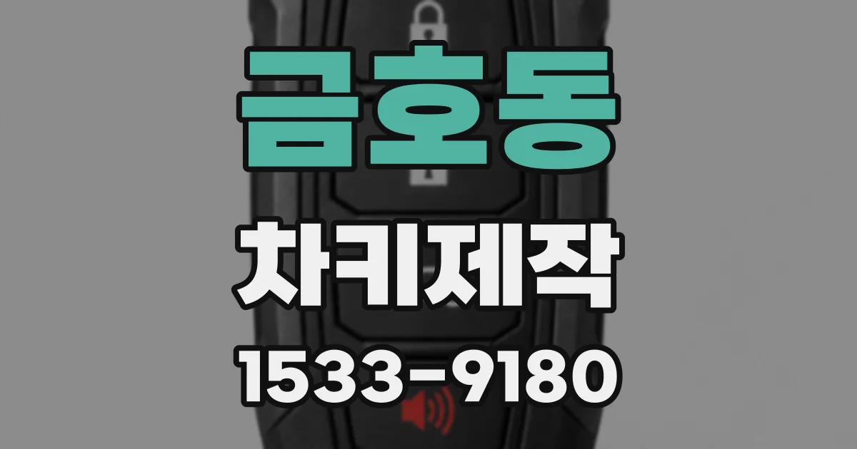 금호동 차키제작