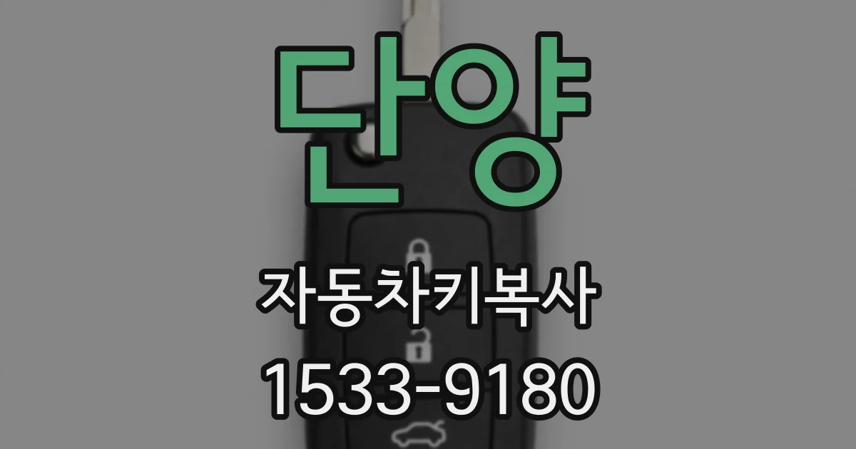 단양 자동차키복사