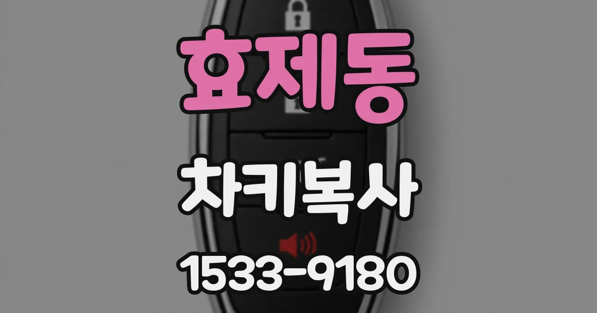 효제동 차키복사