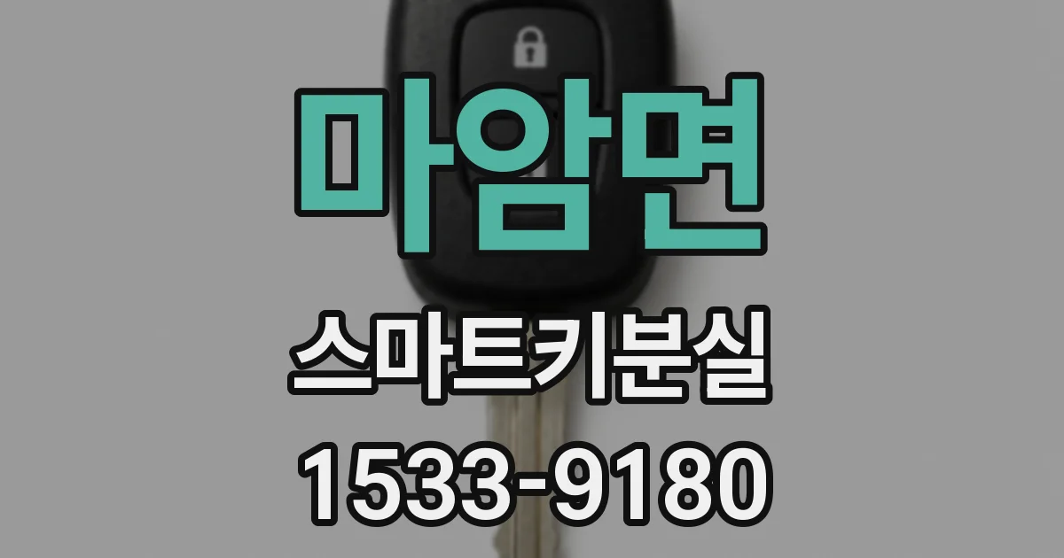 마암면 스마트키분실
