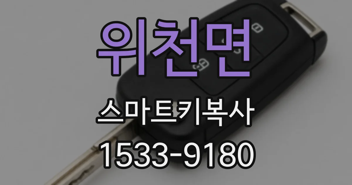 위천면 스마트키복사