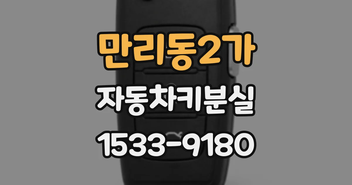 만리동2가 자동차키분실