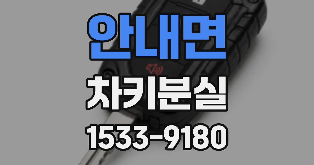안내면 차키분실