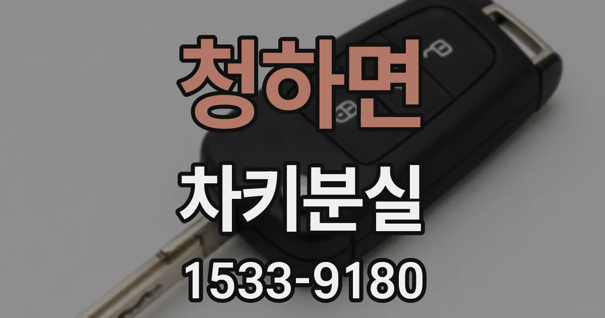 청하면 차키분실
