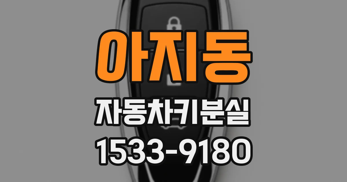 아지동 자동차키분실