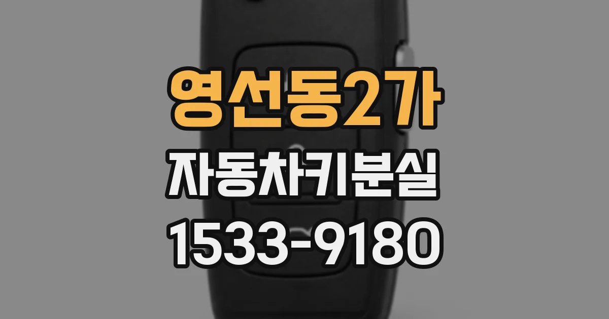 영선동2가 자동차키분실