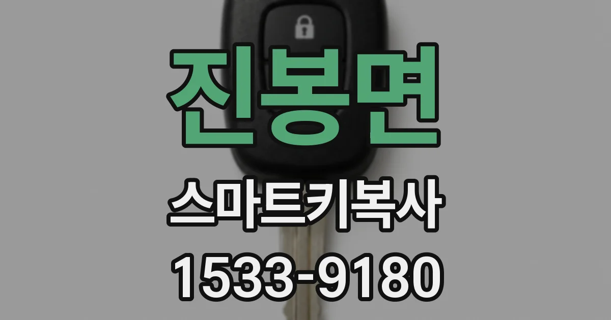 진봉면 스마트키복사