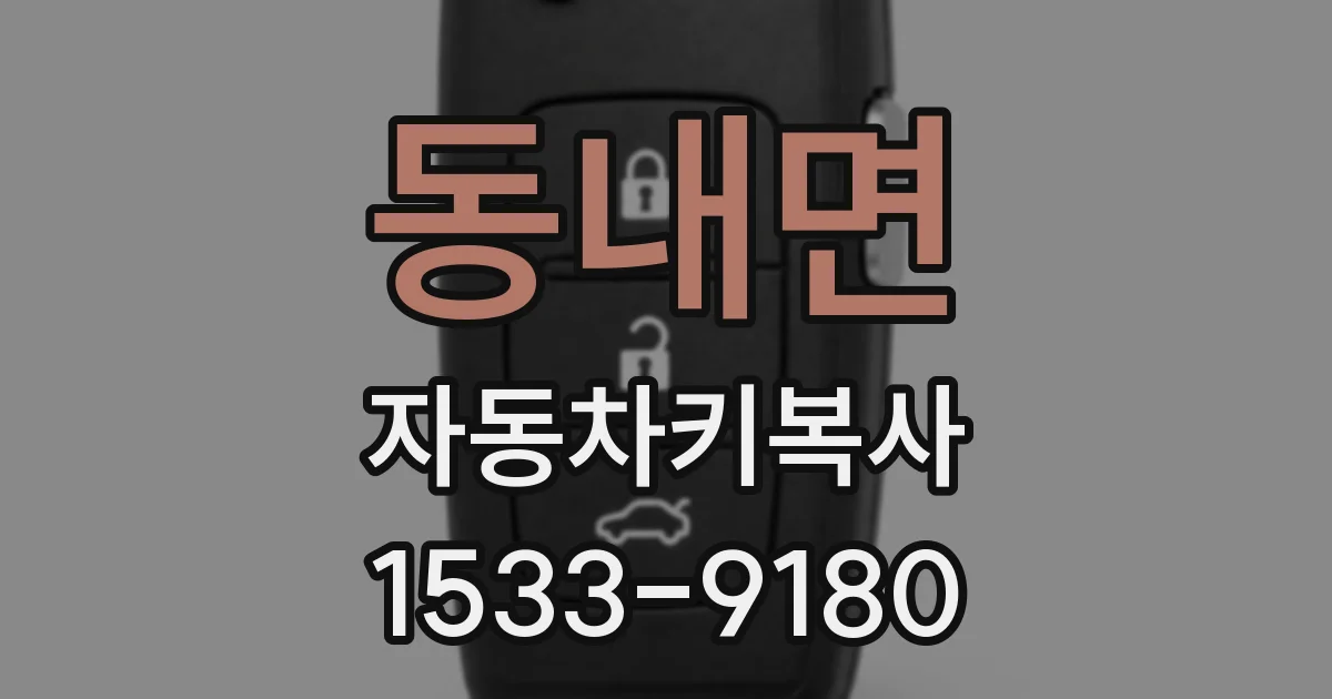 동내면 자동차키복사