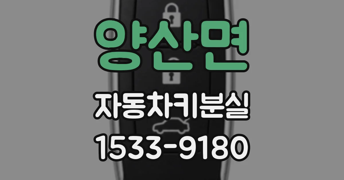 양산면 자동차키분실