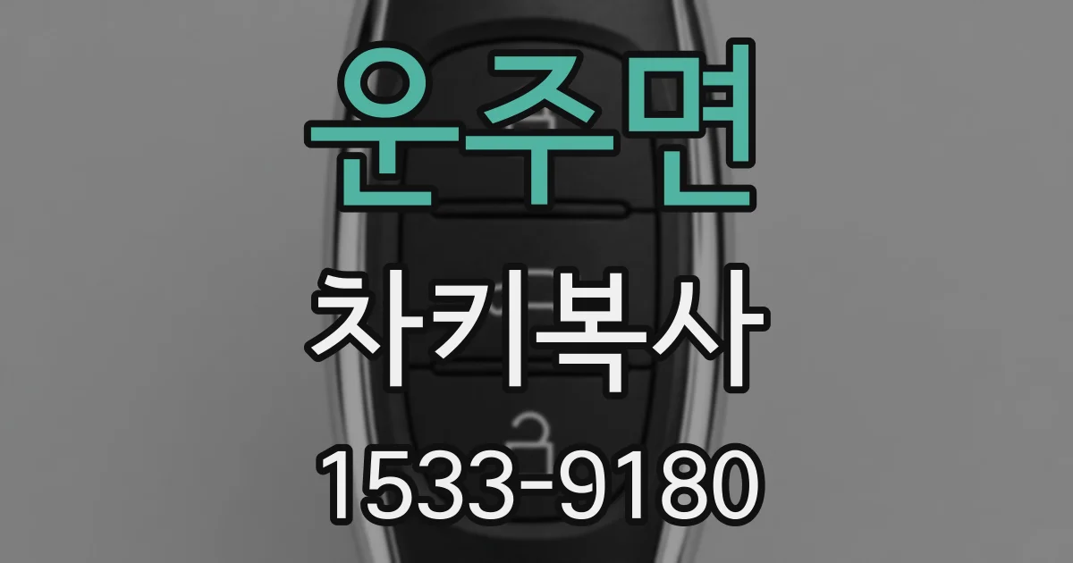 운주면 차키복사