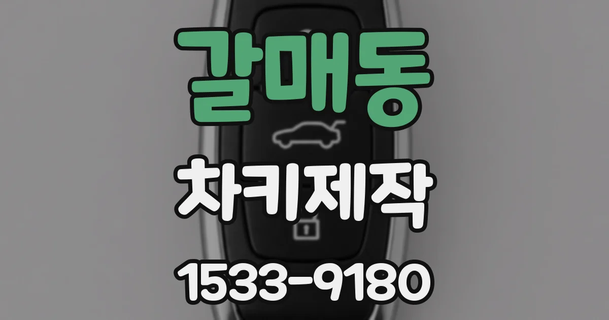 갈매동 차키제작