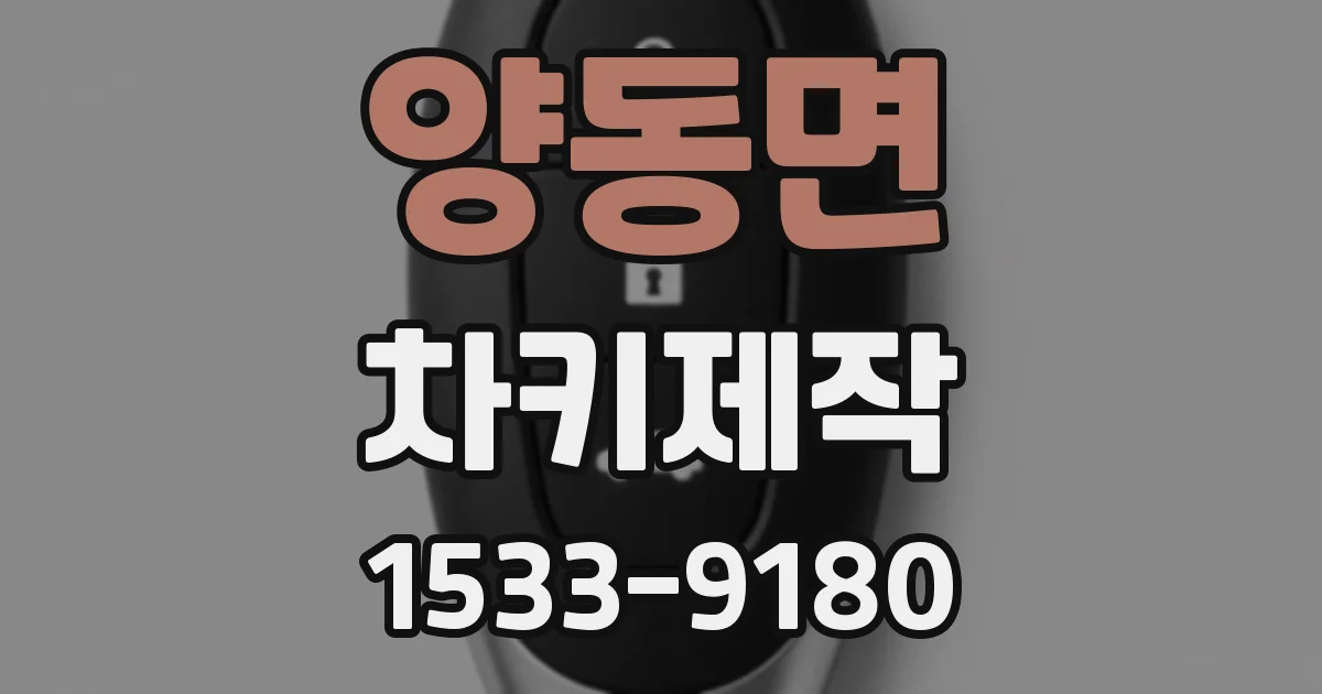 양동면 차키제작