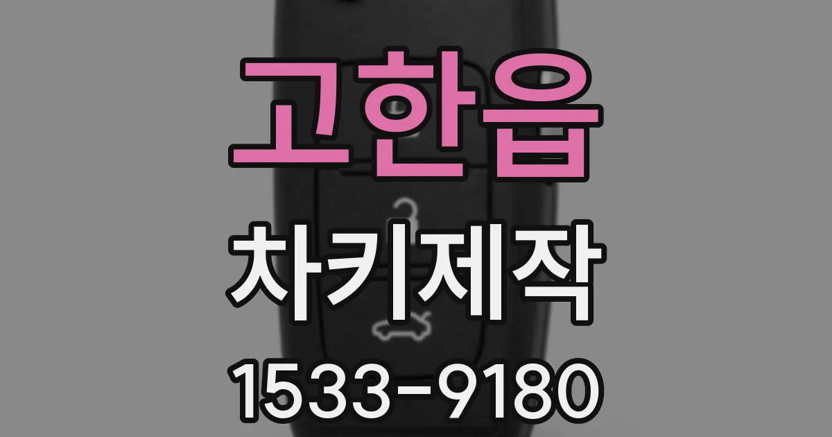 고한읍 차키제작