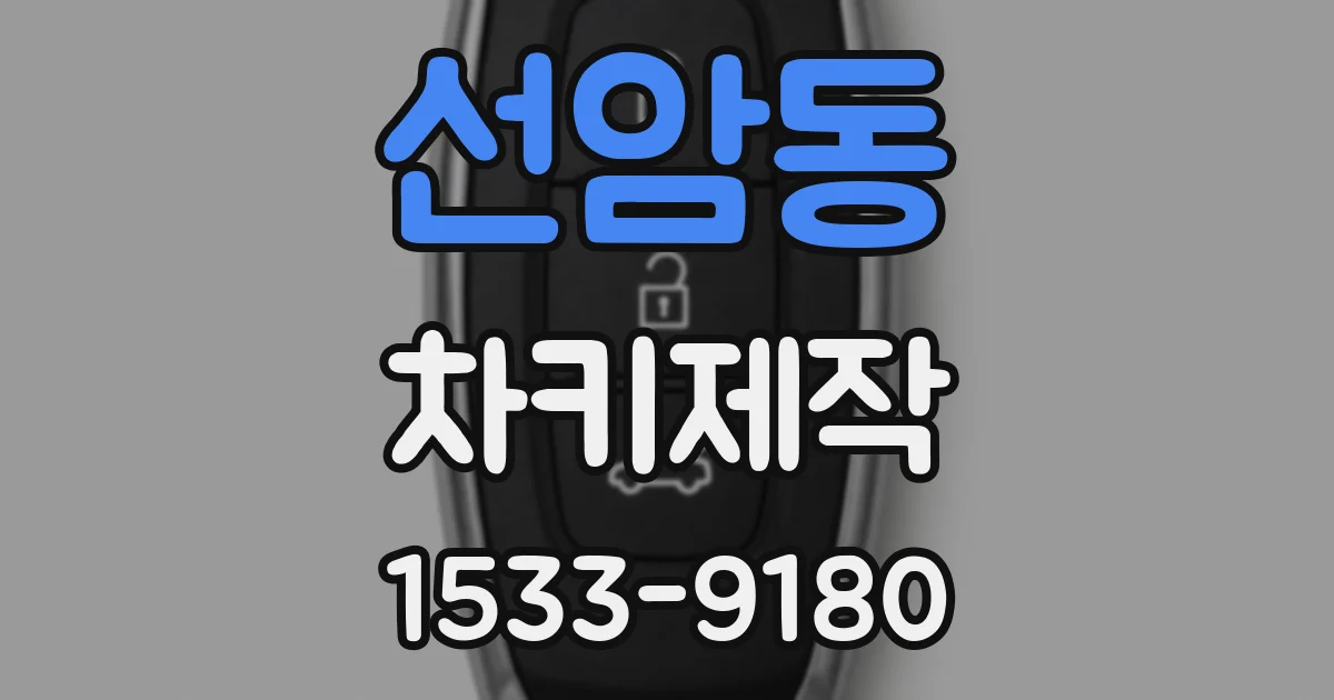 선암동 차키제작