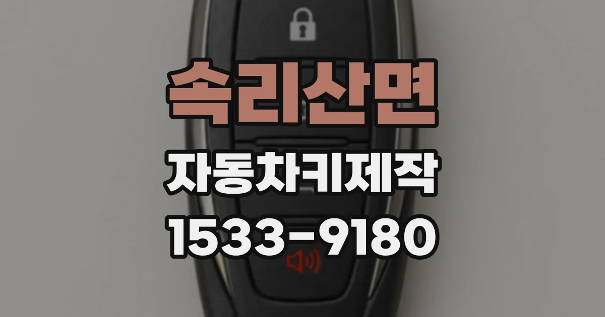 속리산면 자동차키제작