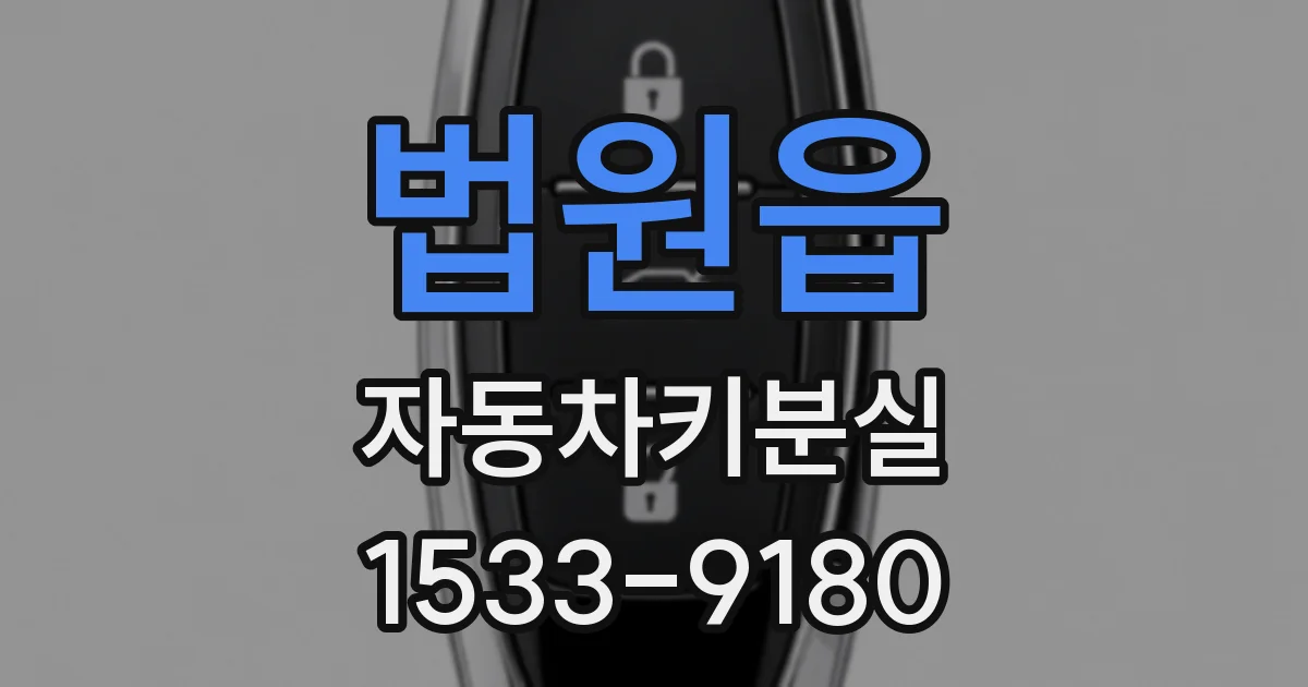 법원읍 자동차키분실