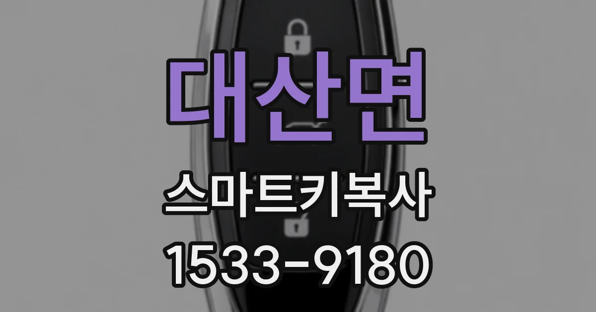 대산면 스마트키복사