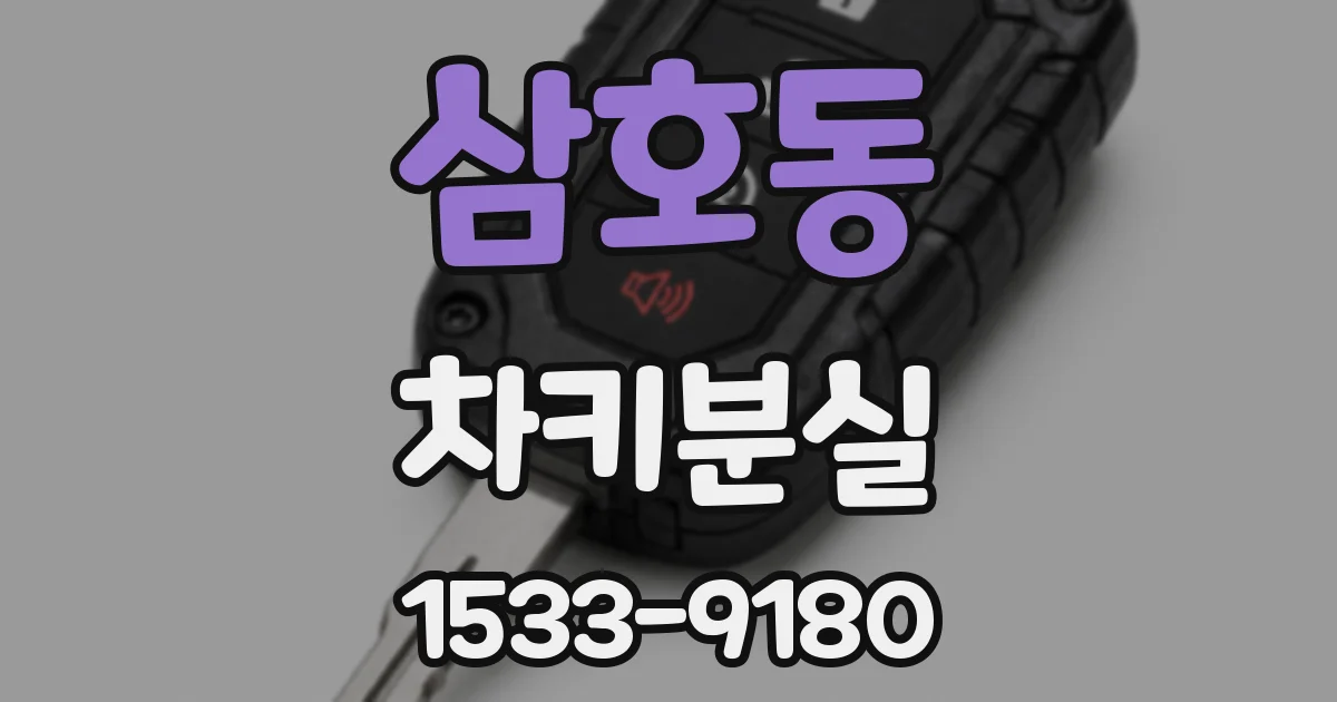 삼호동 차키분실