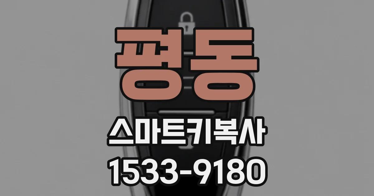 평동 스마트키복사