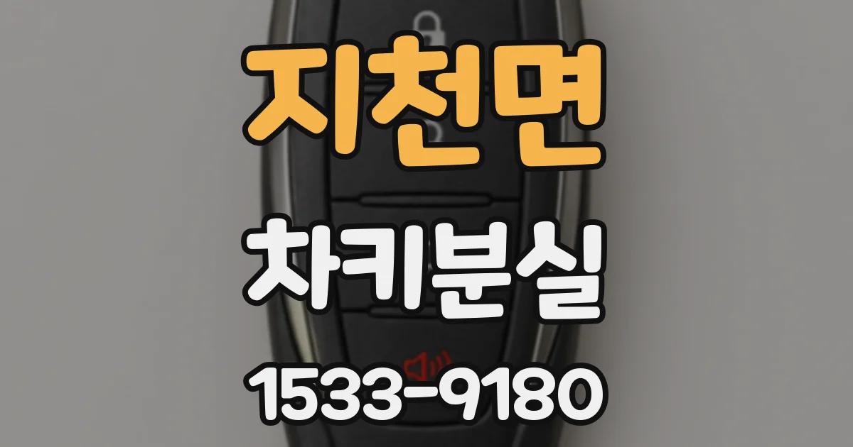 지천면 차키분실
