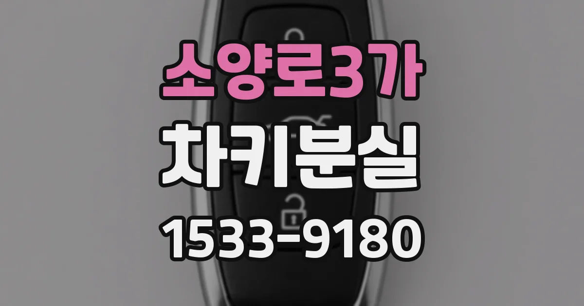 소양로3가 차키분실