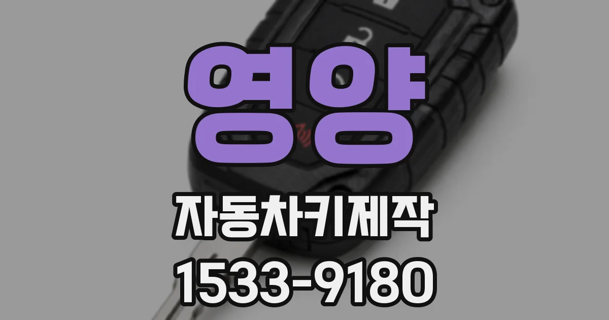 영양 자동차키제작