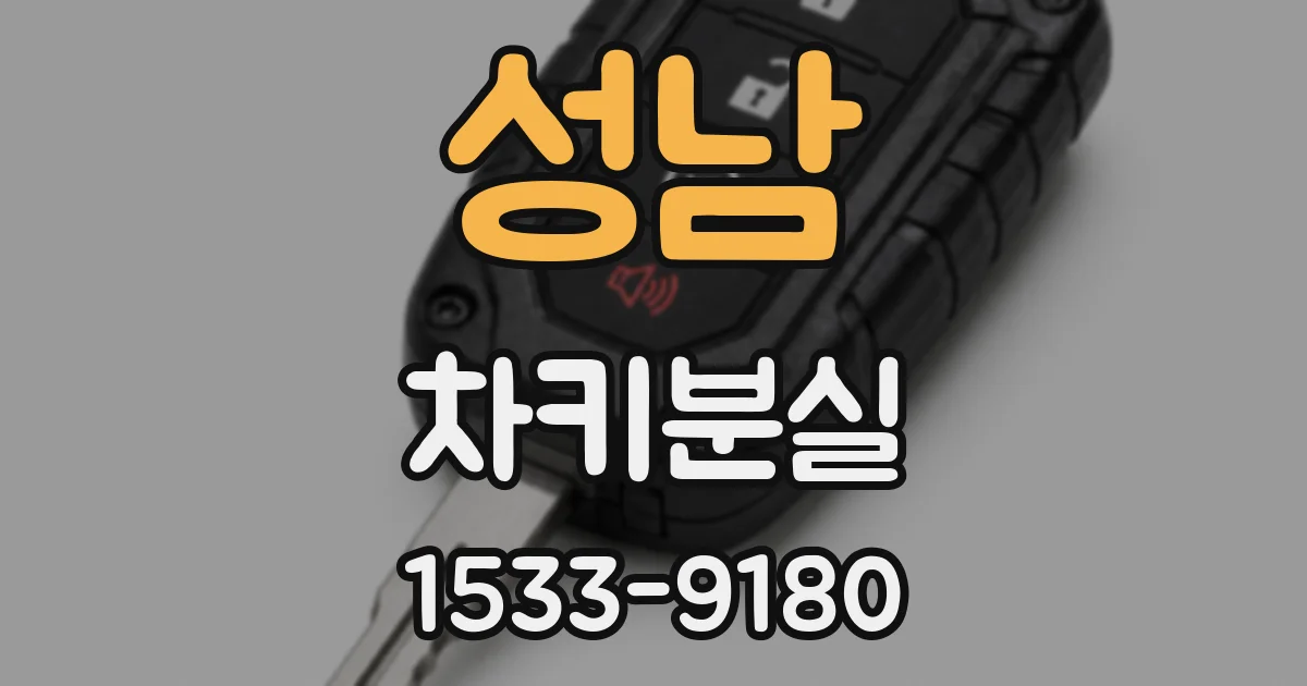 성남 차키분실