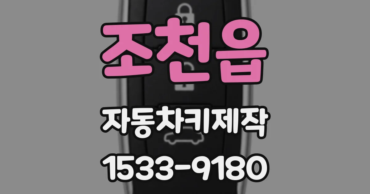 조천읍 자동차키제작
