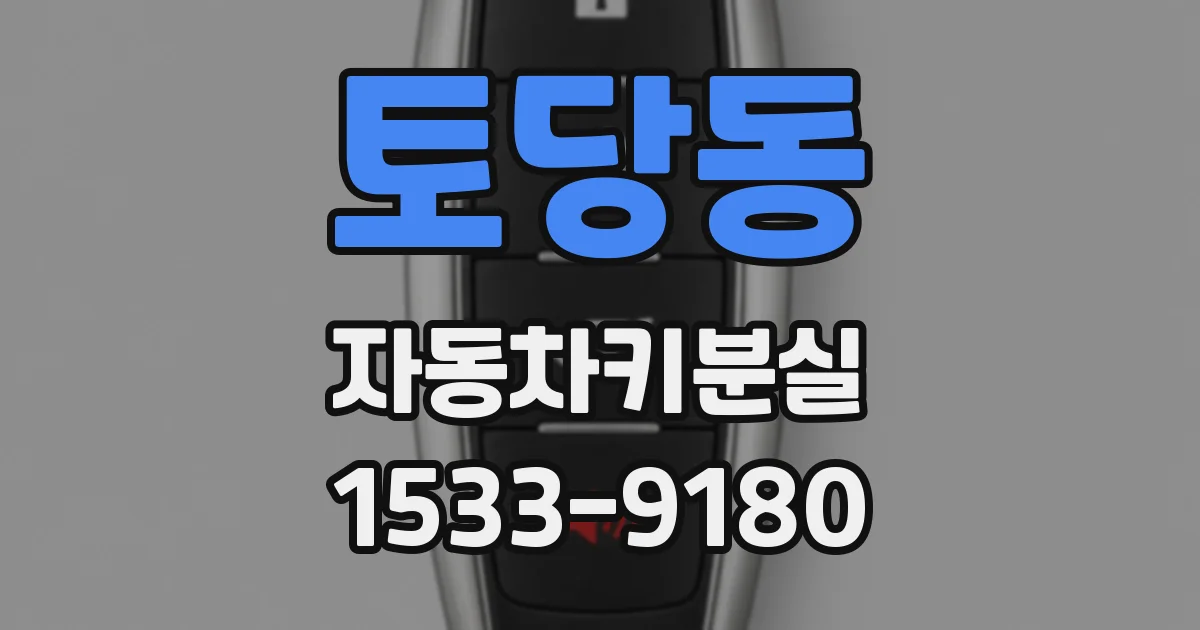 토당동 자동차키분실
