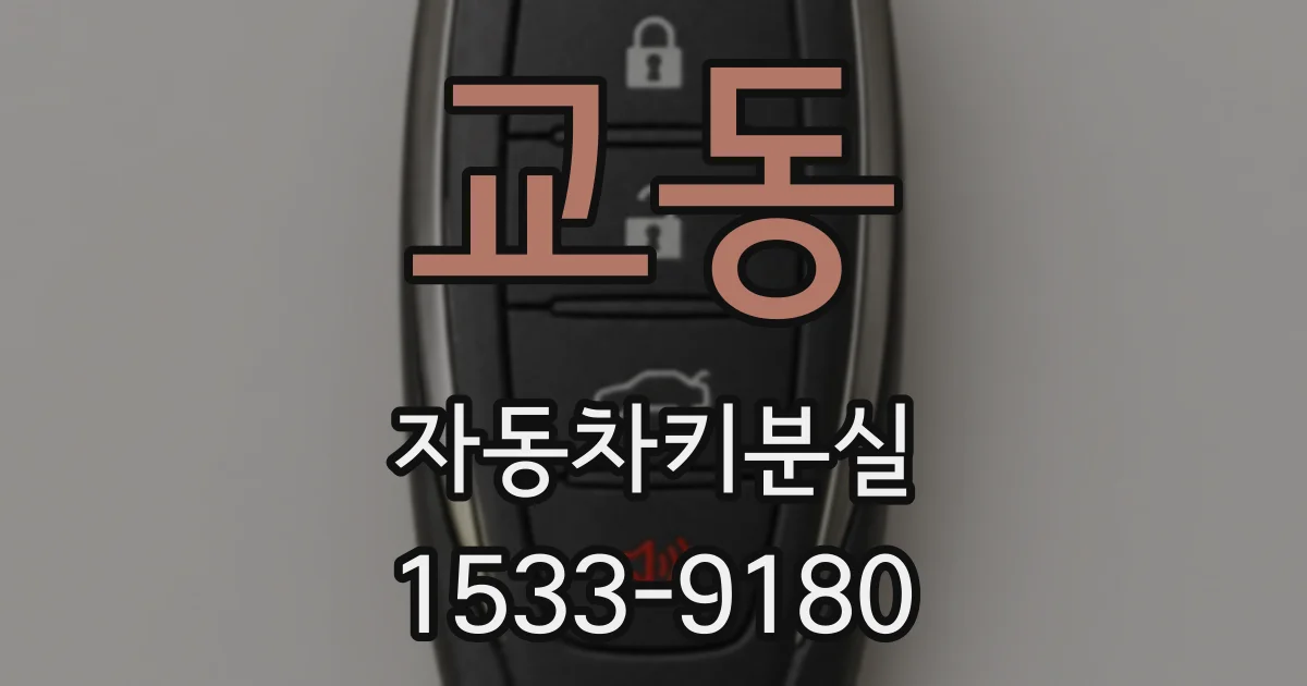 교동 자동차키분실