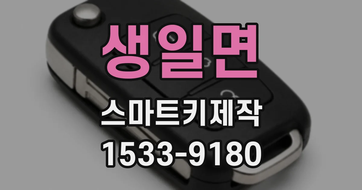 생일면 스마트키제작