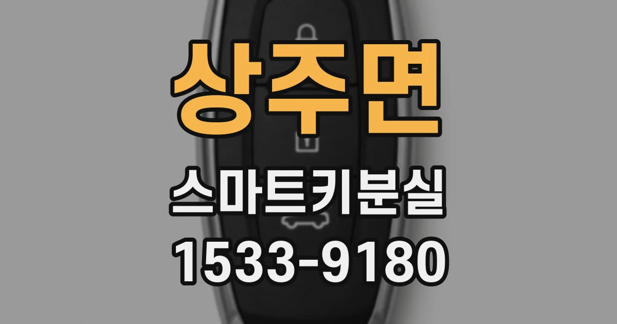 상주면 스마트키분실