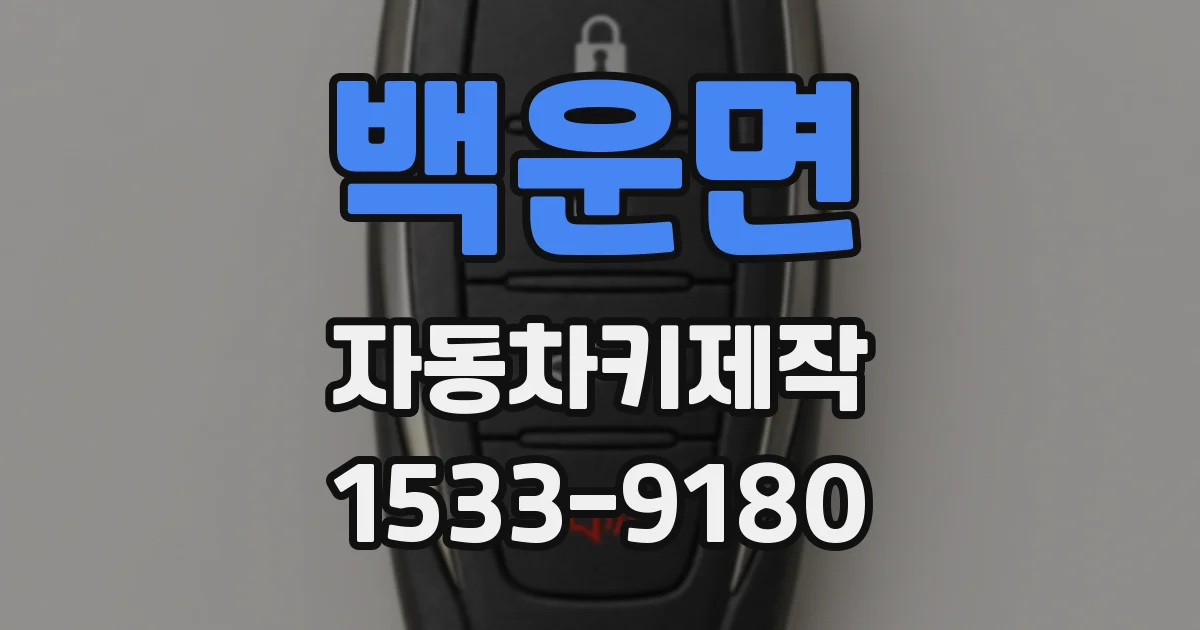 백운면 자동차키제작