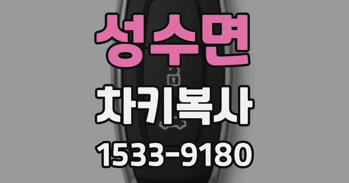 성수면 차키복사