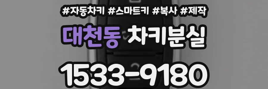 대천동 차키분실