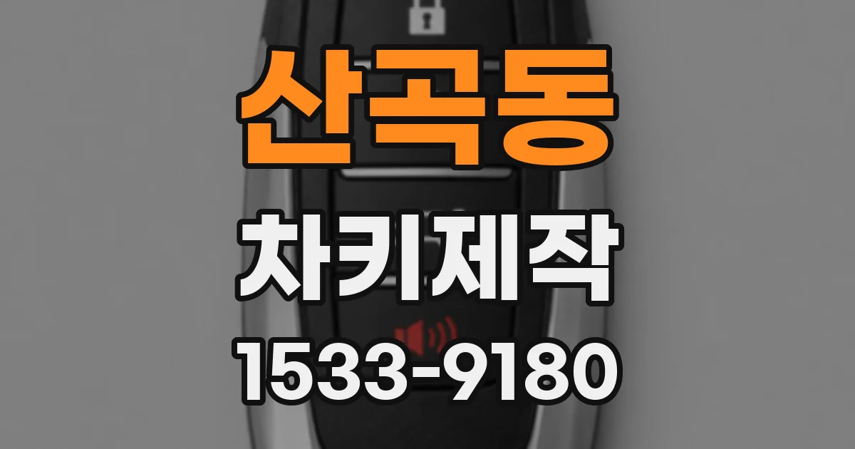산곡동 차키제작