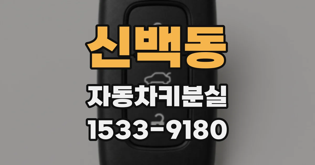 신백동 자동차키분실