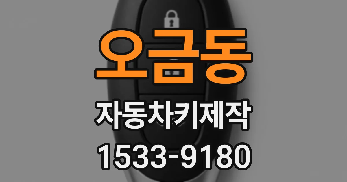 오금동 자동차키제작