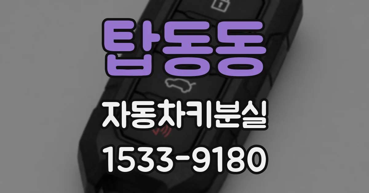 탑동동 자동차키분실