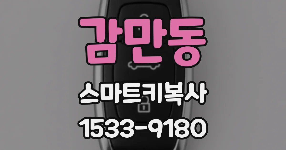 감만동 스마트키복사