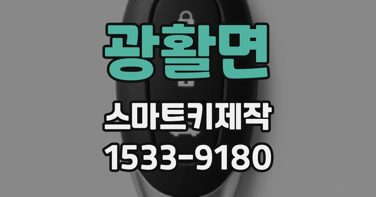 광활면 스마트키제작