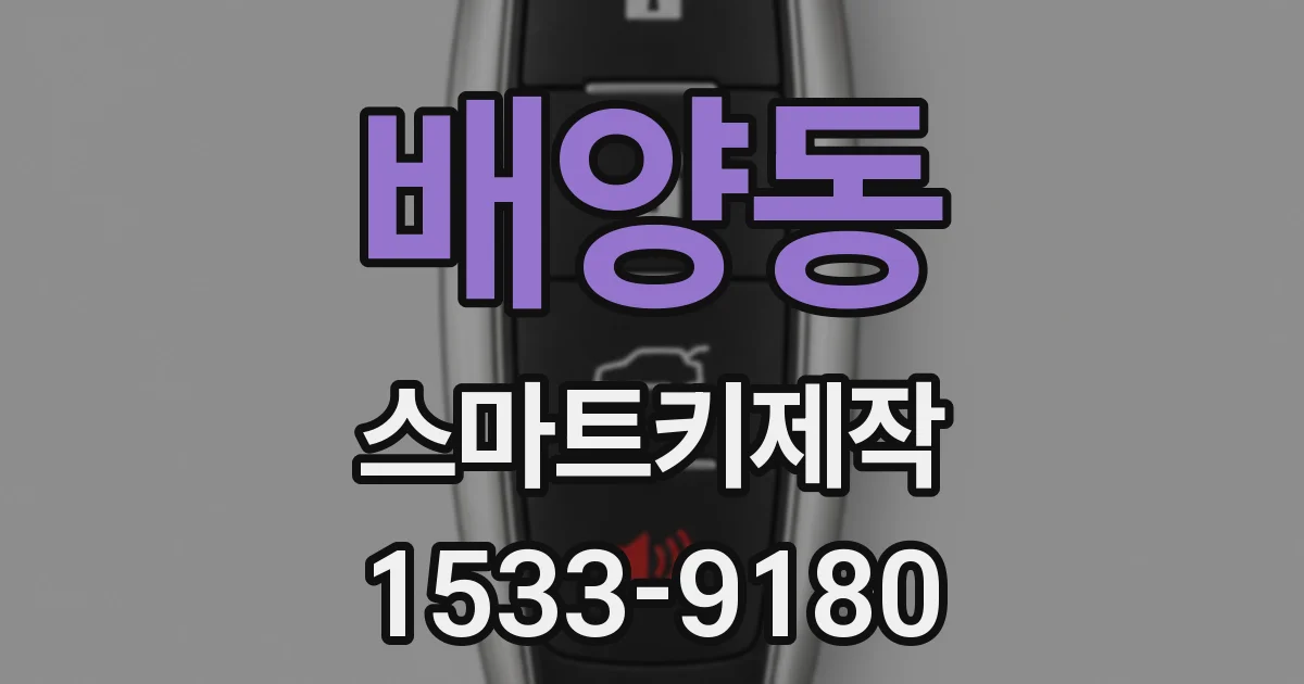 배양동 스마트키제작