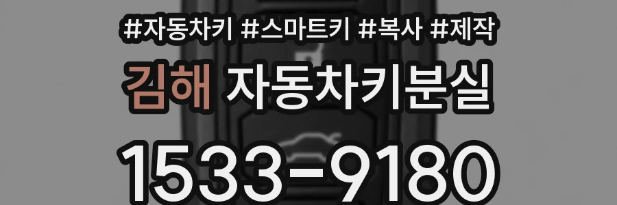 김해 자동차키분실