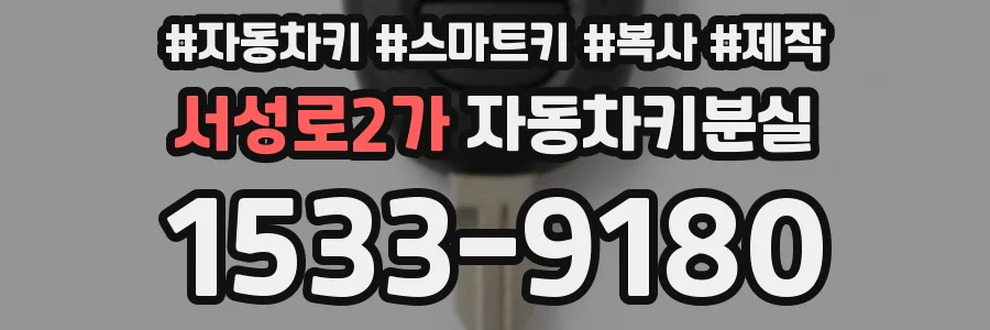 서성로2가 자동차키분실