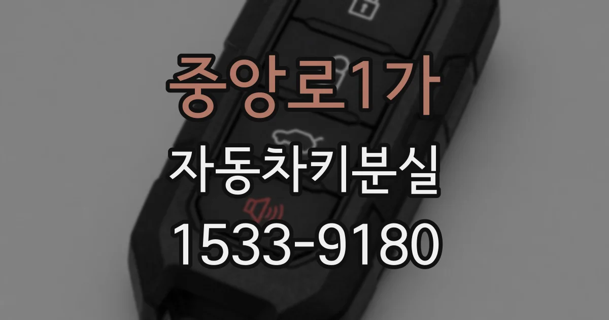 중앙로1가 자동차키분실