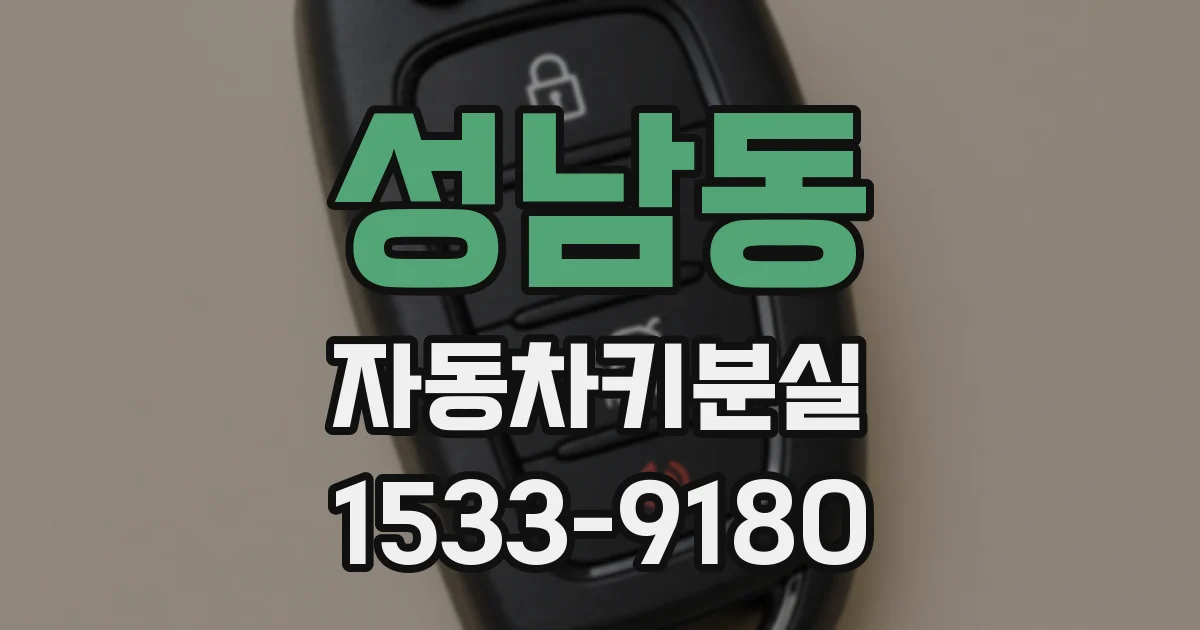 성남동 자동차키분실