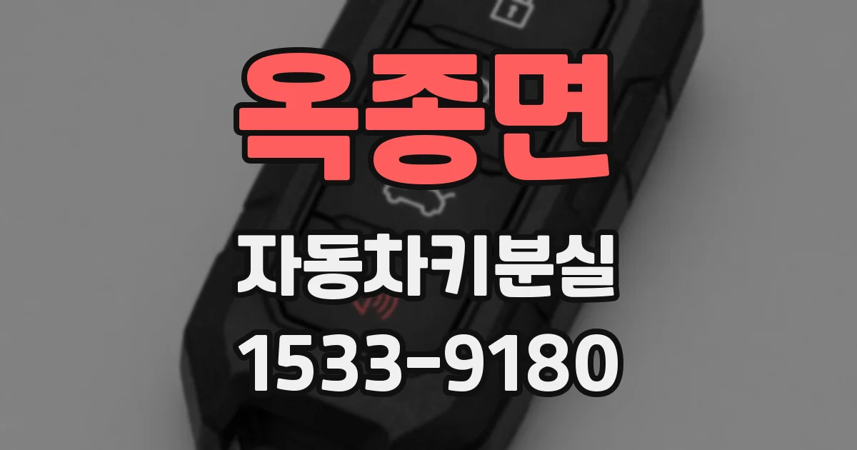 옥종면 자동차키분실